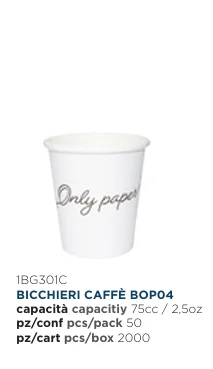 Bicchiere caffè BOP04 &ndash; 75cc