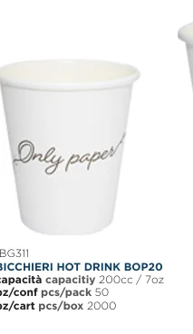Bicchiere hot drink BOP20 &ndash; 200cc